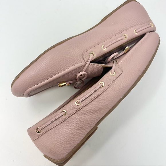 Talbots Jessie Soft Pink Driving Loafers Women’s 8 Pebbled Leather Moccasins - Picture 5 of 11